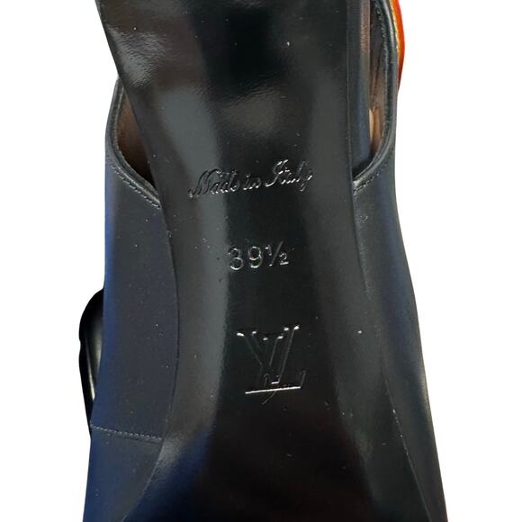 Louis Vuitton Calf Leather Allure Slingback Pumps in Black Size 39.5 / US 9.5 - Picture 6 of 12